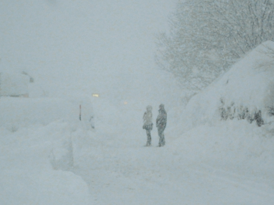 Ein Schneegestöber in Pertisau am Achensee